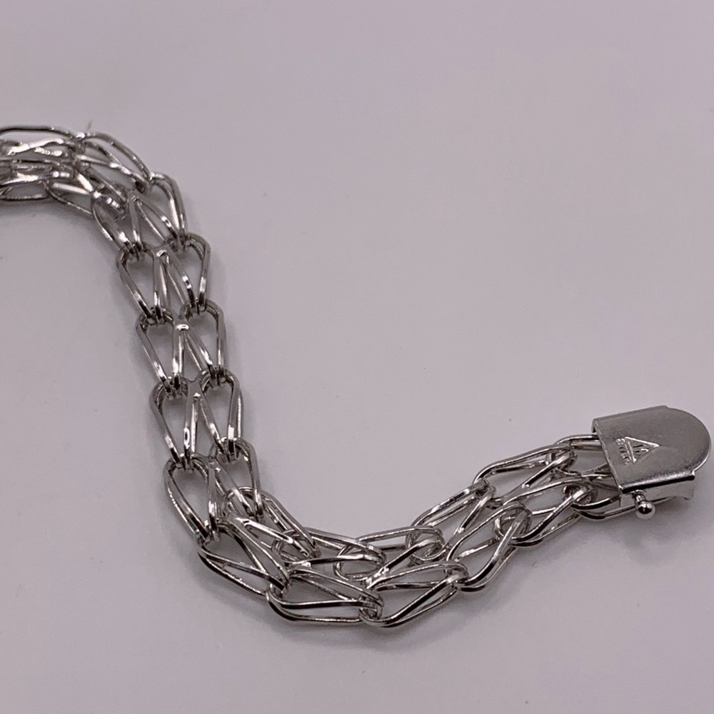 Vintage 1970s sterling silver woven bracelet - Picture 6 of 11